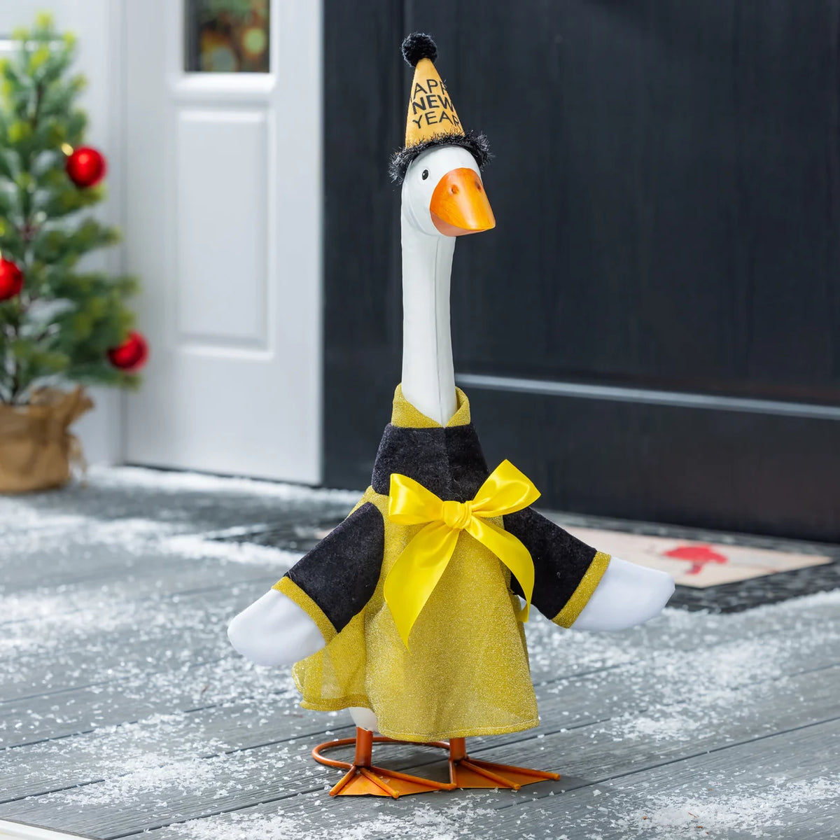 Evergreen Porch Goose Happy New Year Dress Outfit