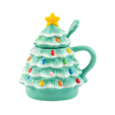 Mr. Christmas - Lidded Nostalgic Tree Mug With Spoon