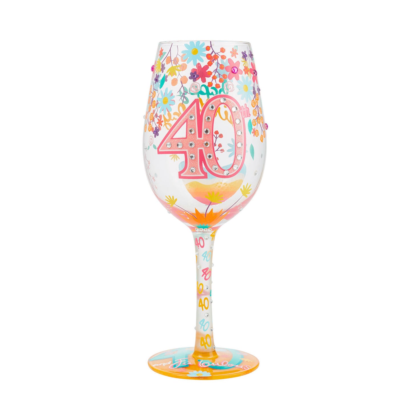 Lolita 40th Birthday Wine Glass
