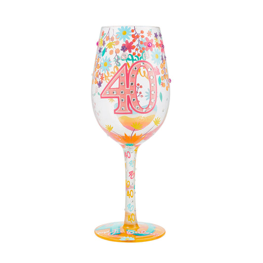 Lolita 40th Birthday Wine Glass