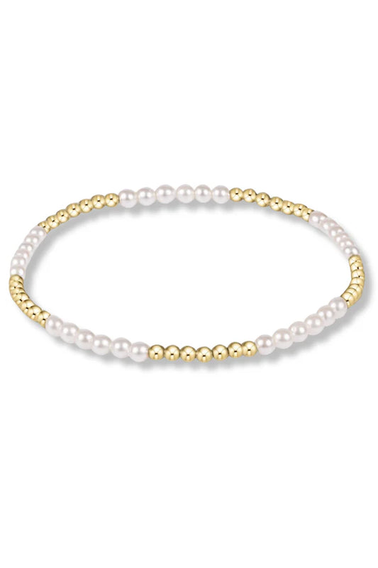 Enewton Classic Gold Beaded Bliss 2.5mm Bead Bracelet - 3mm Pearl