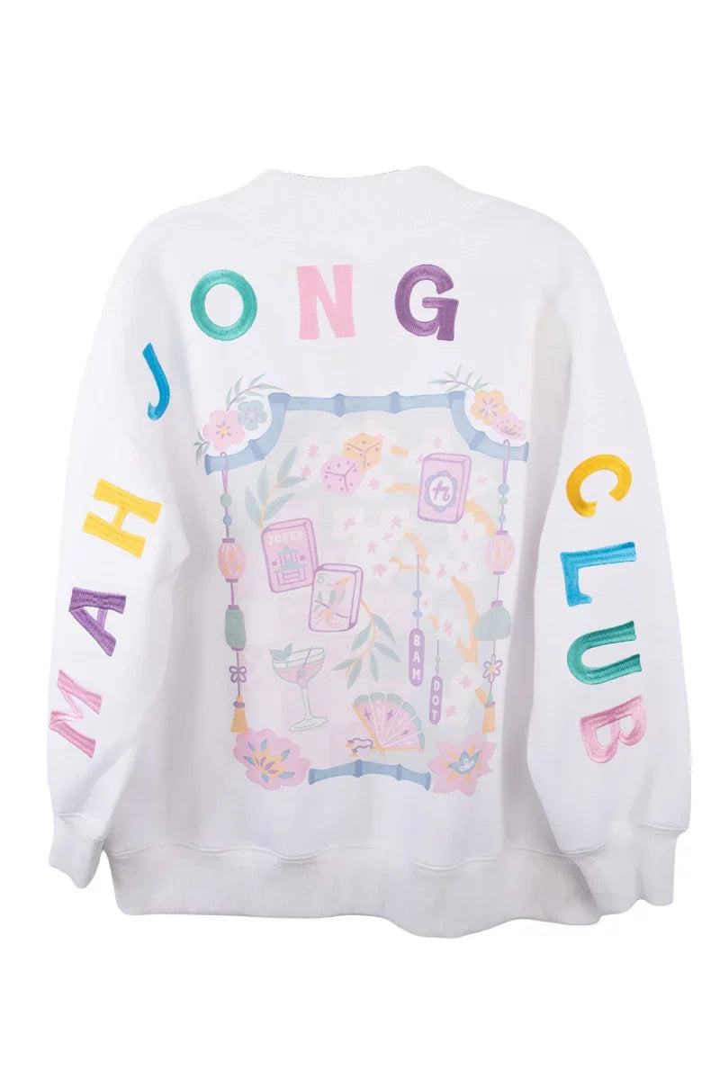 Mahjong Club Mock Neck Sweatshirt