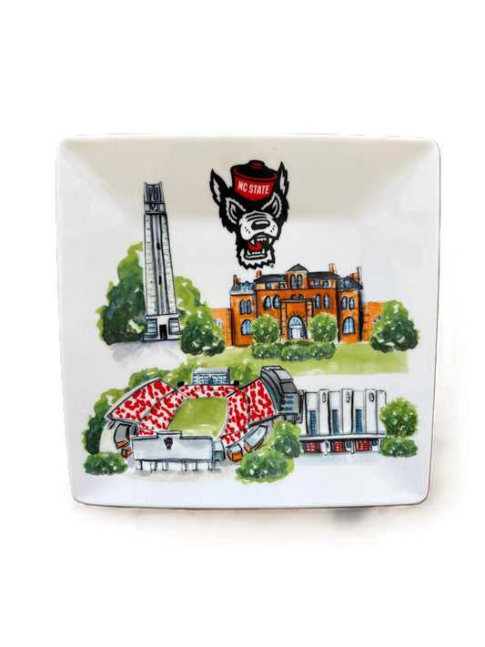 Valiant Gifts NC State Landmark Ceramic Trinket Tray