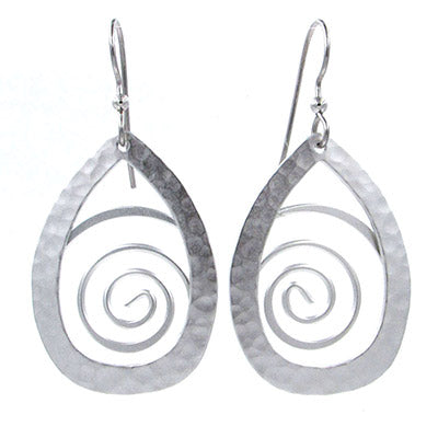 Silver Forest Silver Swirls Drop Earrings