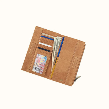 HOBO Jill Large Bifold Wallet Whiskey Buffed Leather