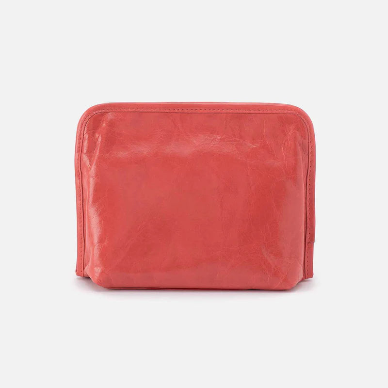 HOBO Beauty Cosmetic Pouch Pink Mirage Polished Leather