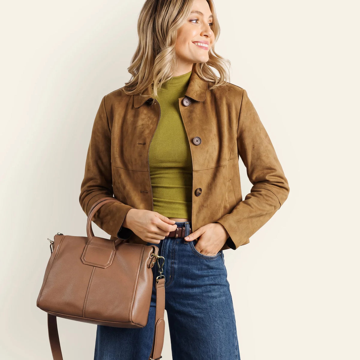 HOBO Sheila Medium Satchel Brown Sugar