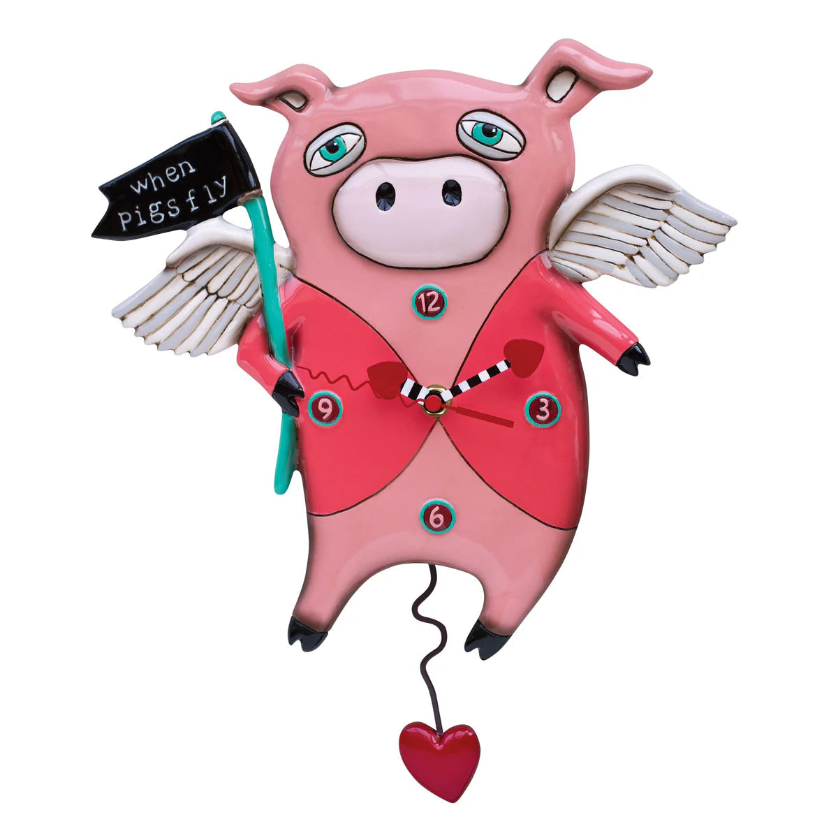 Allen Designs Pigs Fly Clock