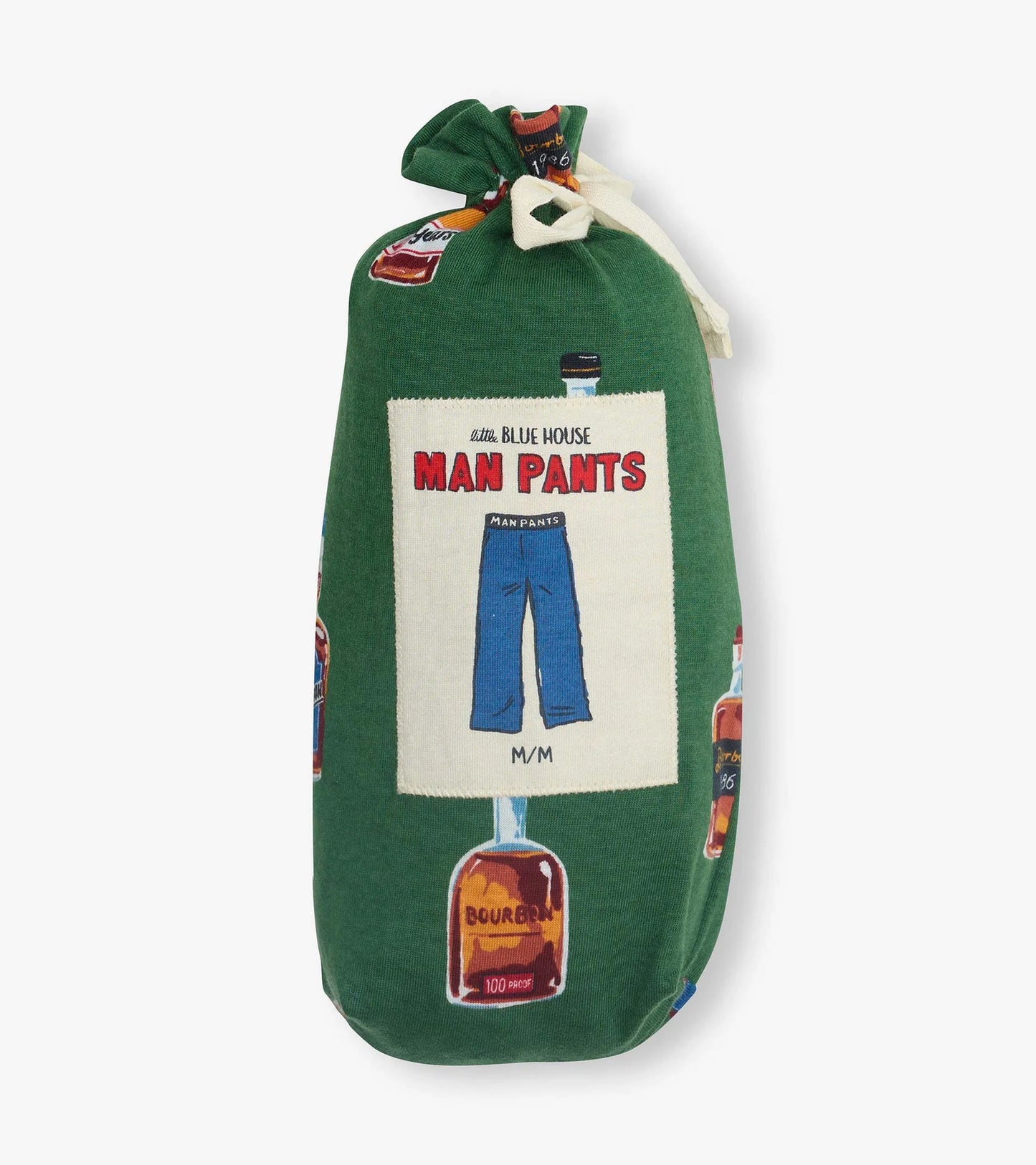 Little Blue House Bourbon Bottles Man Pants