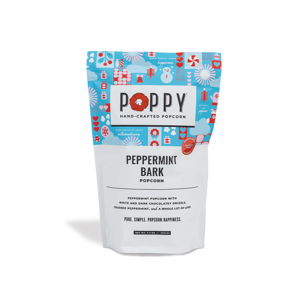 Poppy Hand-Crafted Popcorn Peppermint Bark