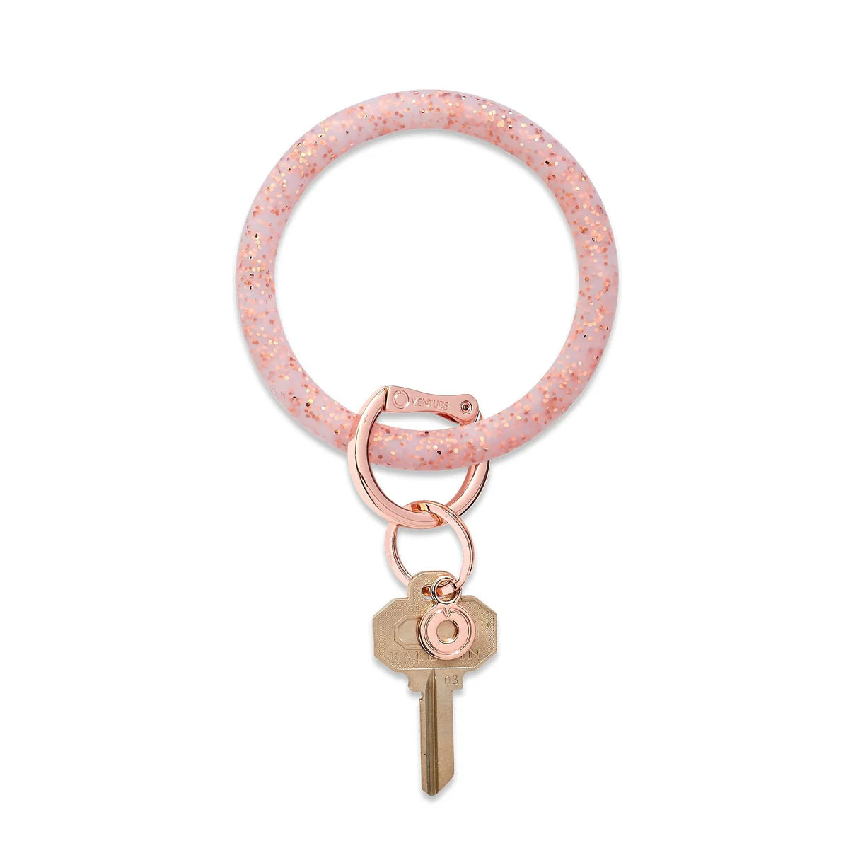 Oventure Silicone Big O® Key Ring - Rose Gold Confetti