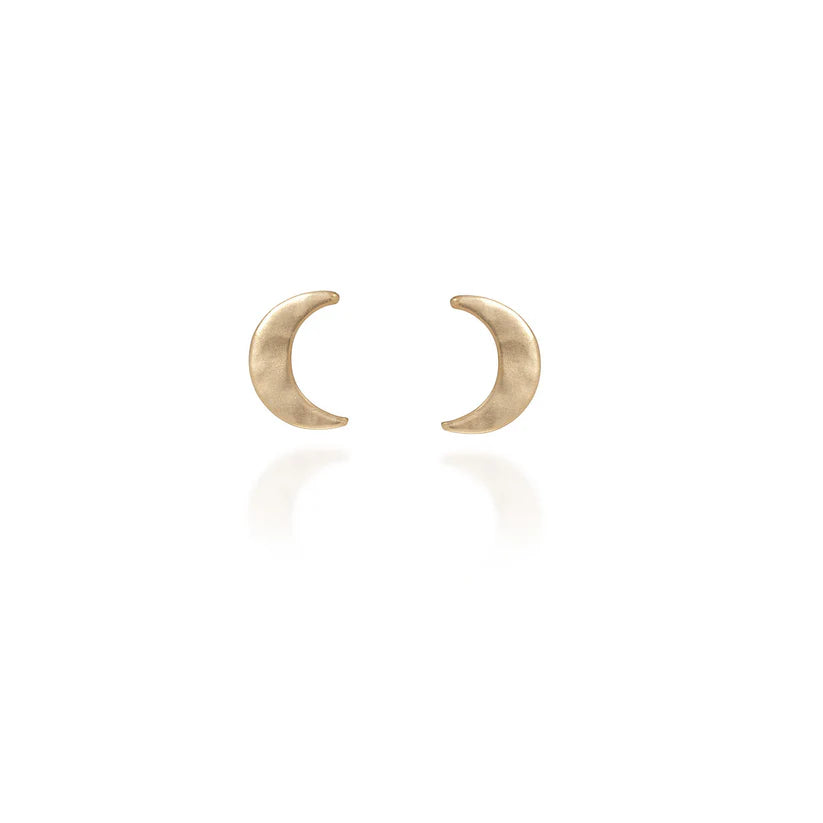 Spirit by Silver Forest Gold Overlay Crescent Moon Earrings