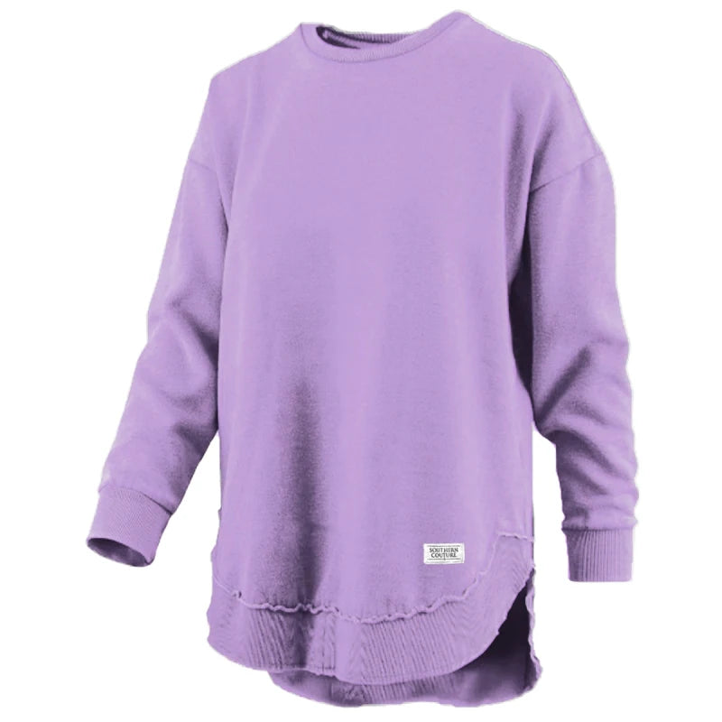 Couture Tee Company Comfy Round Here Crewneck Neon Violet