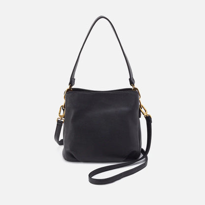 HOBO Starr Convertible Shoulder Bag Black Pebbled Leather
