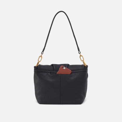 HOBO Harley Convertible Shoulder in Pebbled Black Leather