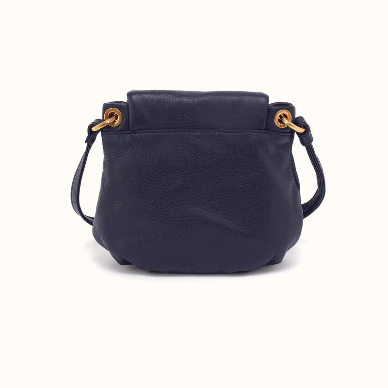 HOBO Fern Zip-Flap Crossbody Ink Navy Pebbled Leather