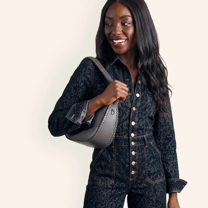 HOBO Mia Crescent Hobo Hearthstone Suede
