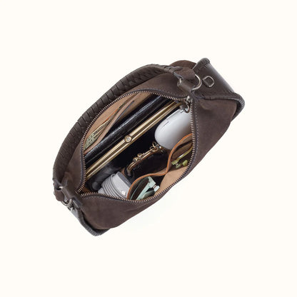 HOBO Mia Crescent Hobo Hearthstone Suede