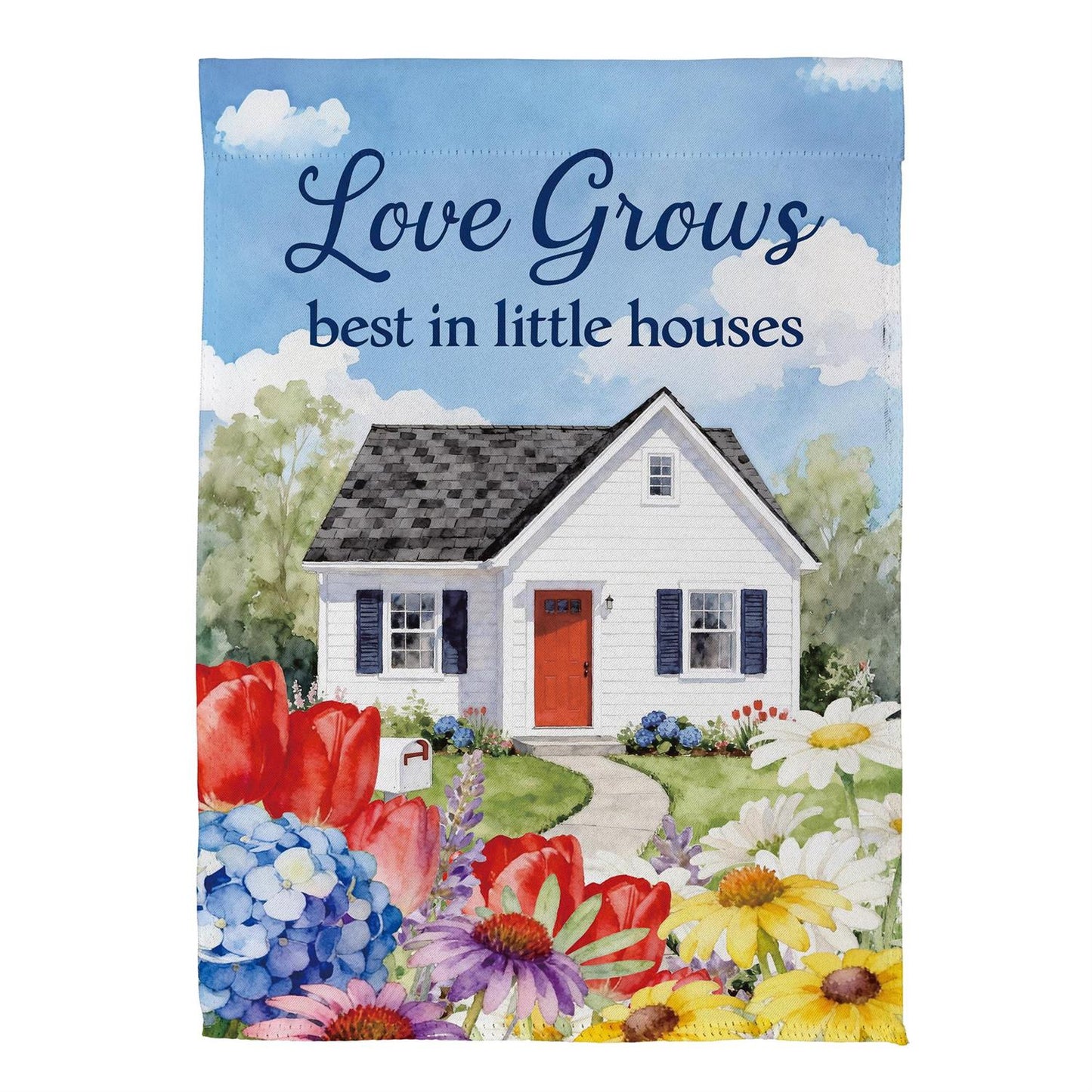 Evergreen Love Grows Suede Flag, Garden