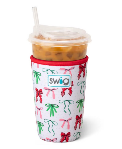 SWIG Insulated Iced Cup Coolie Ribbons & Bows