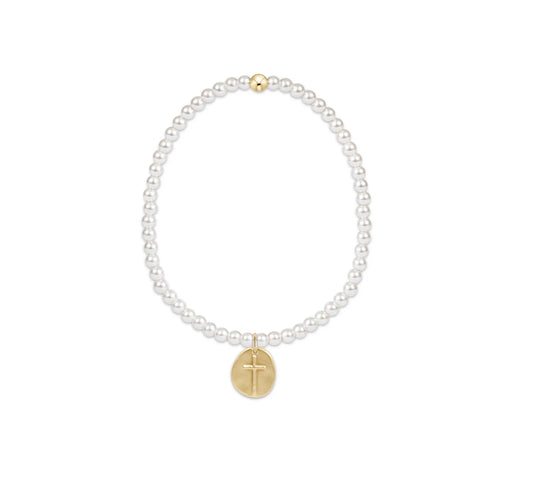 Enewton Classic Pearl 3mm Bead Bracelet - Inspire Small Gold Charm