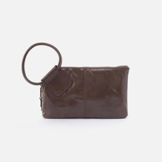 HOBO Sable Wristlet in Hearthstone Polished Leather