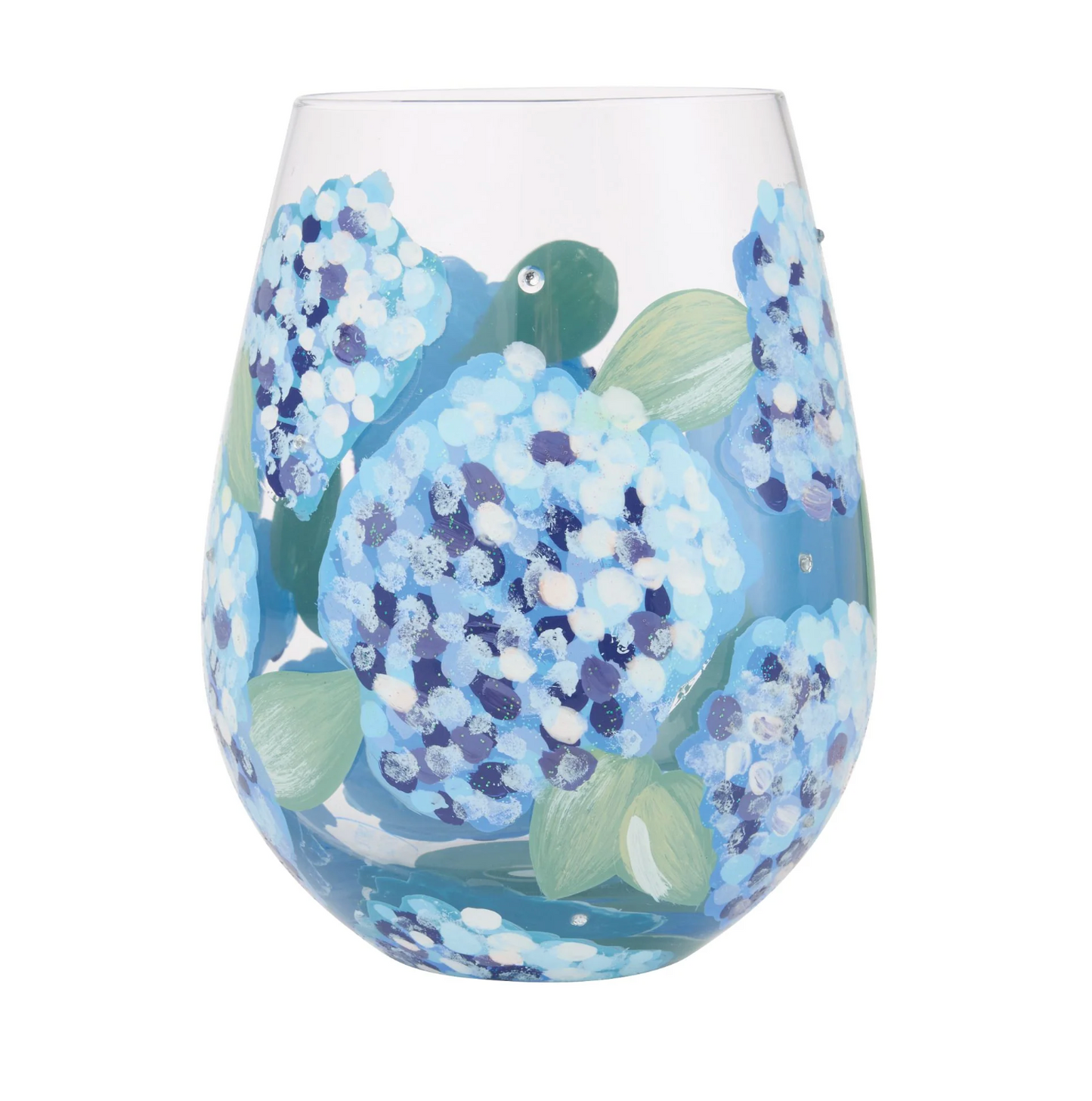Lolita Hydrangea Stemless Wine Glass