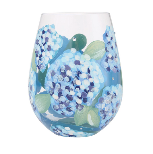 Lolita Hydrangea Stemless Wine Glass