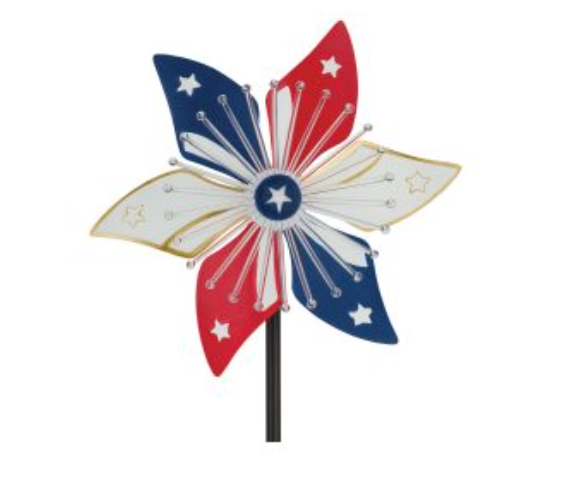 Regal Americana Spinner Solar Stake Flower