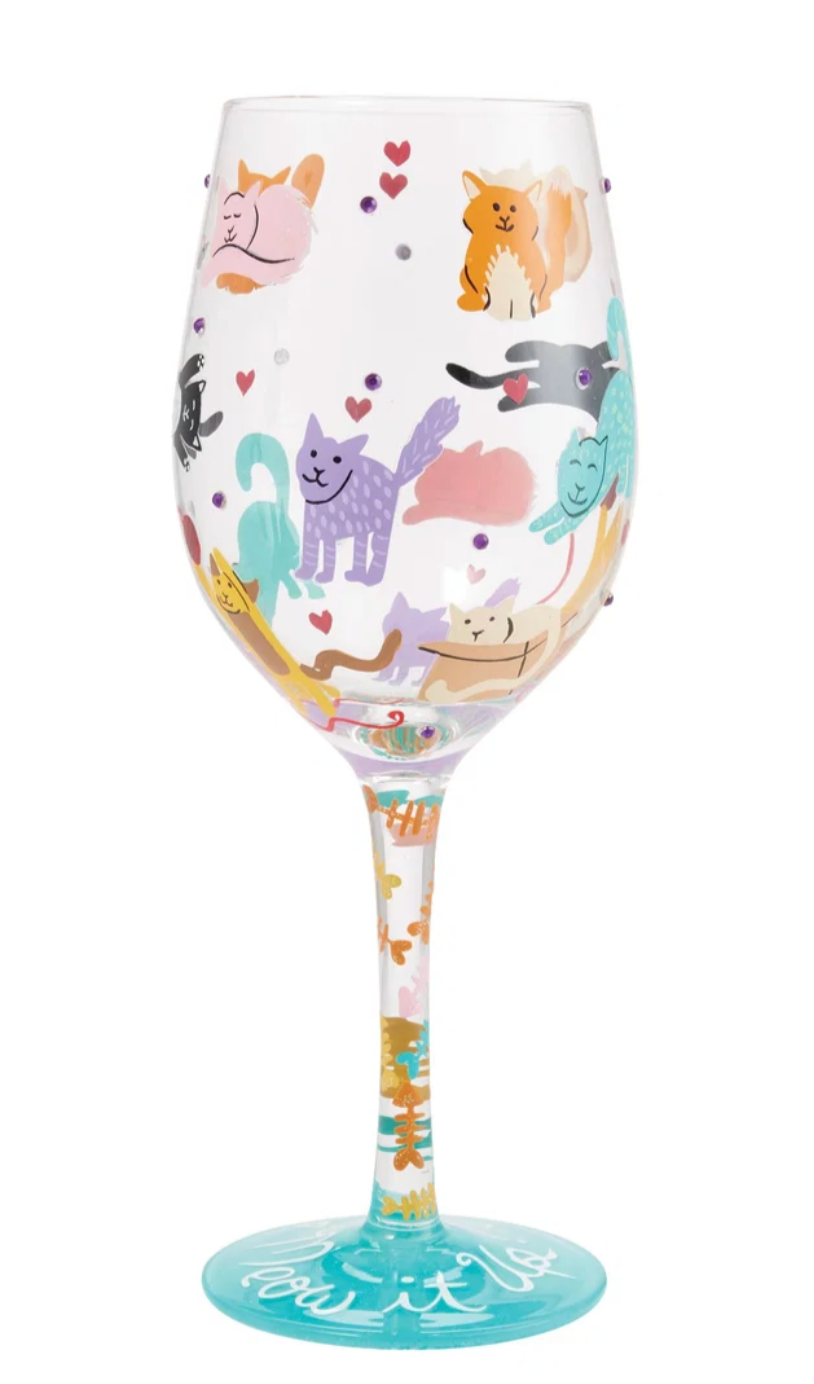 Lolita Meow it Up Wine Glass