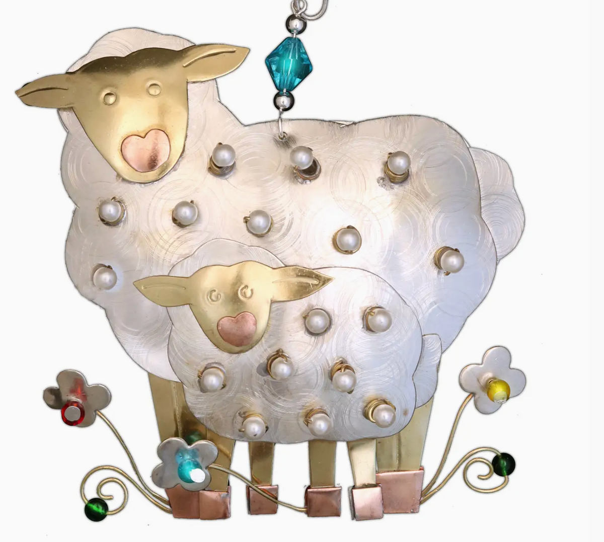 Pilgrim Imports Momma and Baby Sheep Ornament