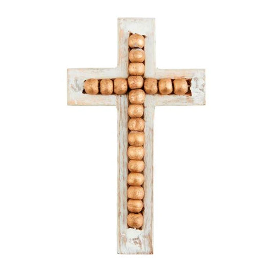 Mud Pie Small Gold Bead Cross Sitter