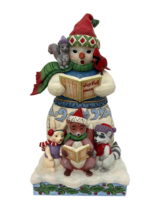 Jim Shore "Christmas Sing-Along" Snowman & Animals Caroling Figurine