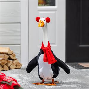 Evergreen Porch Goose Winter Penguin Outfit