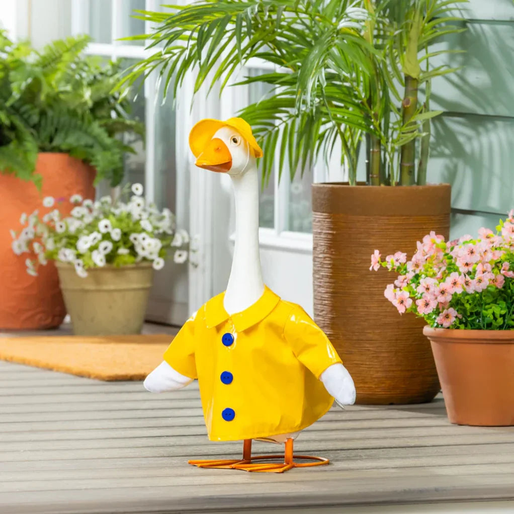 Evergreen Porch Goose Yellow Raincoat Outfit