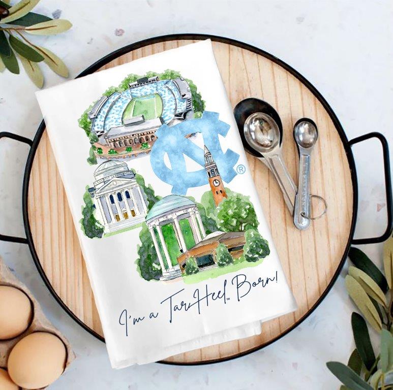 Valiant Gifts UNC Chapel Hill Landmark Tea Towel