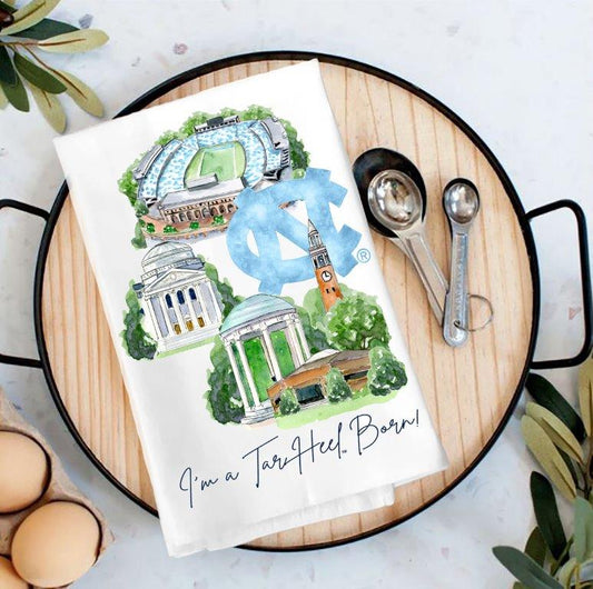 Valiant Gifts UNC Chapel Hill Landmark Tea Towel