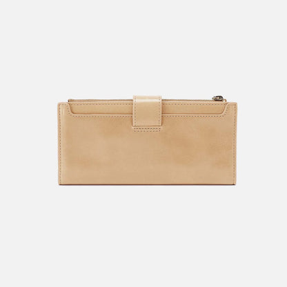 HOBO Dunn Continental Wallet in Desert Sand Polished Leather