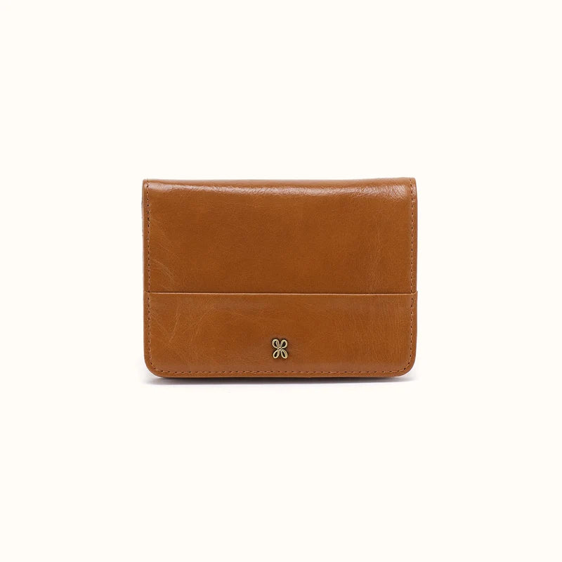HOBO Jill Bifold Wallet Truffle Polished Leather