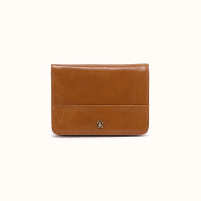 HOBO Jill Bifold Wallet Truffle Polished Leather