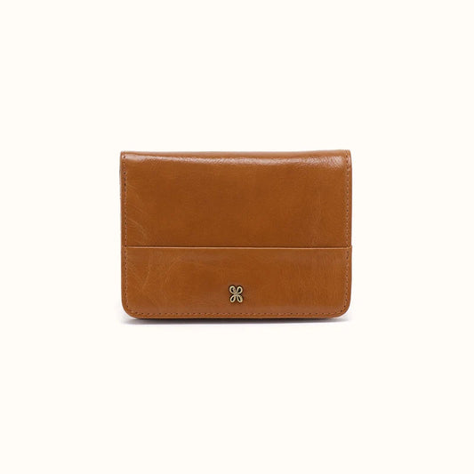 HOBO Jill Bifold Wallet Truffle Polished Leather