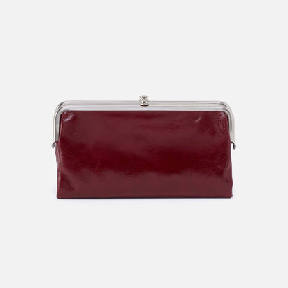 HOBO Lauren Clutch Wallet in Polished Saddleberry Leather