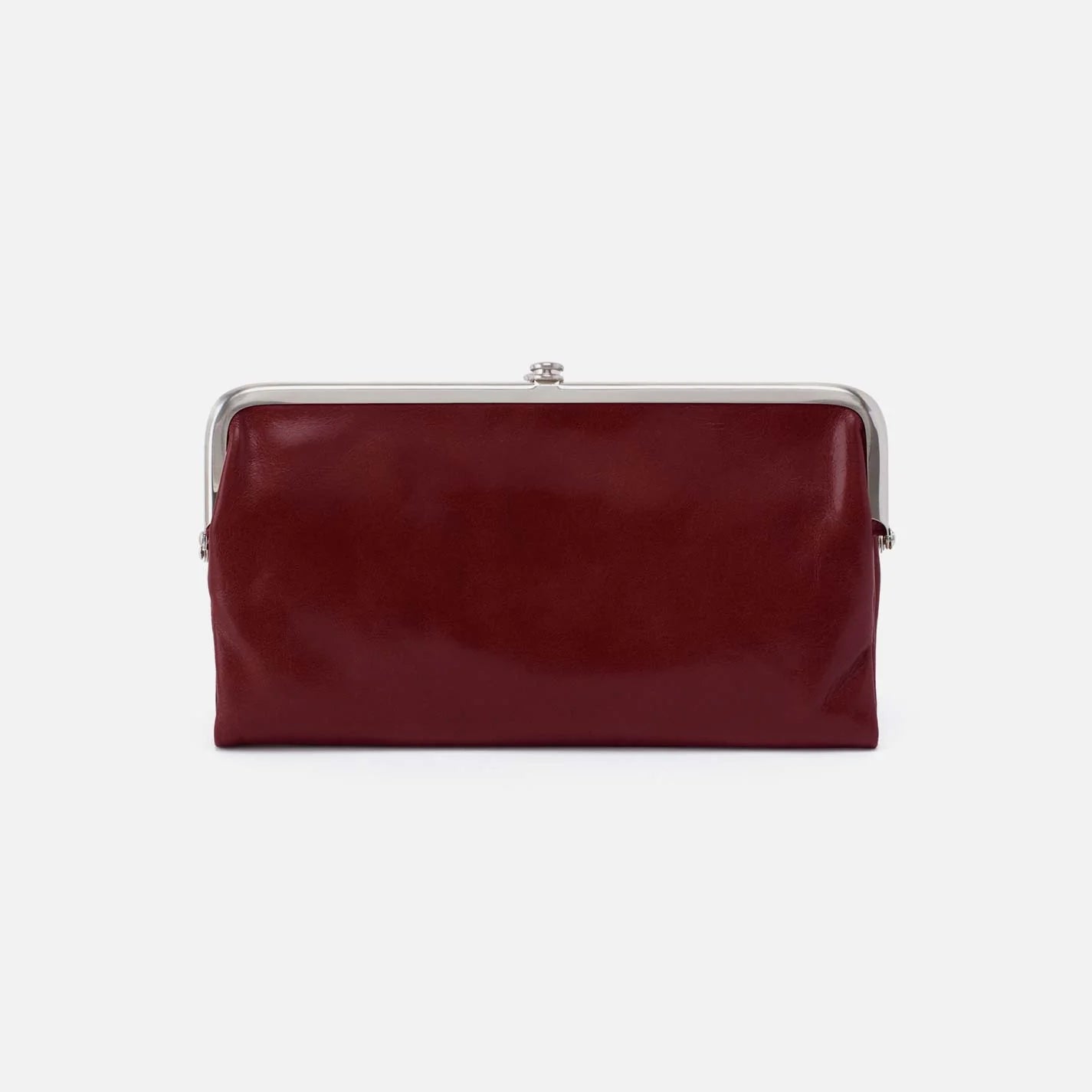 HOBO Lauren Clutch Wallet in Polished Saddleberry Leather