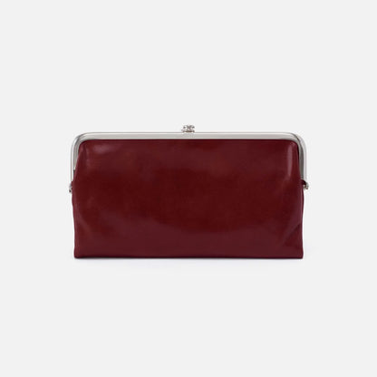 HOBO Lauren Clutch Wallet in Polished Saddleberry Leather