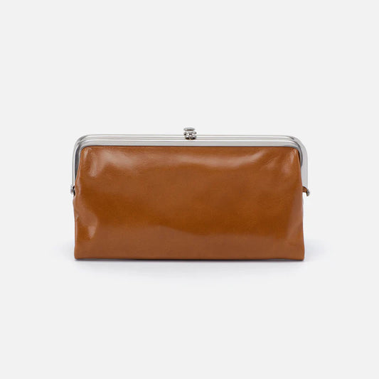 HOBO Lauren Clutch Wallet in Polished Truffle Leather