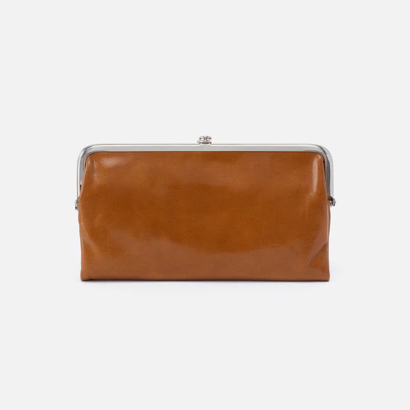 HOBO Lauren Clutch Wallet in Polished Truffle Leather