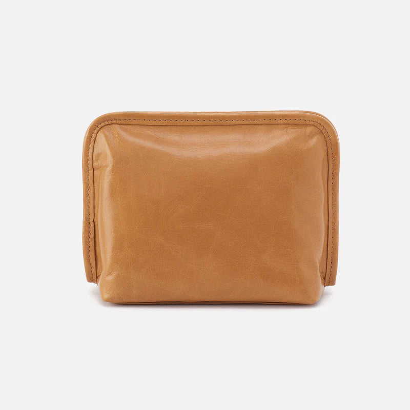 HOBO Beauty Cosmetic Pouch Natural Polished Leather