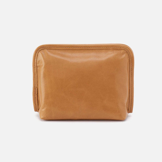 HOBO Beauty Cosmetic Pouch Natural Polished Leather