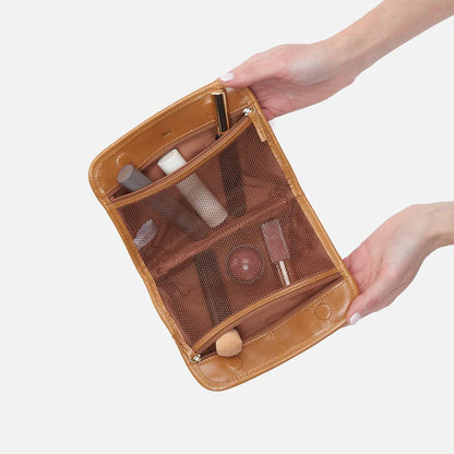 HOBO Beauty Cosmetic Pouch Natural Polished Leather
