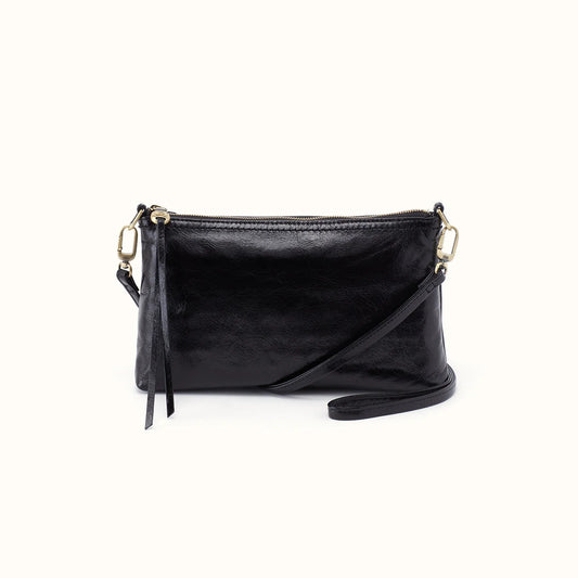 HOBO Darcy Crossbody in Polished Black Leather